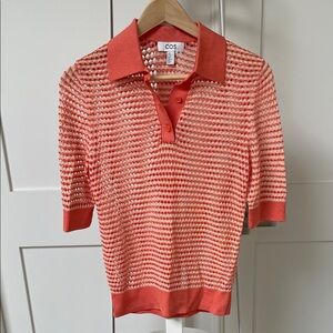 COS Women's V-Neck Coral Sweater